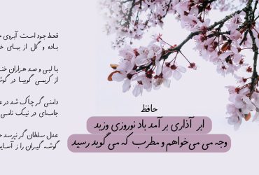 شعر حافظ ابر آذاری برآمد باد نوروزی وزید - غزلیات حافظ