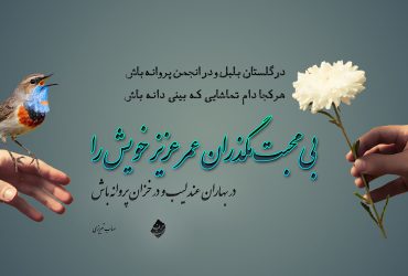 بی محبت مگذران عمر عزیز خویش را-در گلستان بلبل و در انجمن پروانه باش
